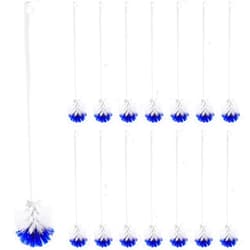 Willinglong 15 Pcs 18.5 Inch Toilet Bowl Cleaner Durable Toilet Brush Bathroom Cleaning Brush with Hook Hole Design Compact Size Toilet Scrubber Brush without Holder for Bathroom Household Cleaning