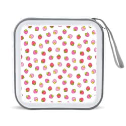 Zenladen1478 Cute Pink Strawberry CD Case Portable DVD Storage Box CD Wallet Holder Organizer for Car