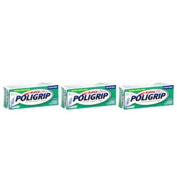 Poligrip Super Poligrip Denture Adhesive Cream 0.75 Oz Travel Size (Pack of 3)