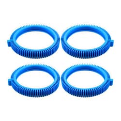 Funmit 896584000-143 Blue Front Tire Kit with Super Hump Replacement for Haywood Poolvergnuegen Select Pool Cleaners and Perfectly Compatible with Hayward Phoenix Cleaners (Pack of 4)