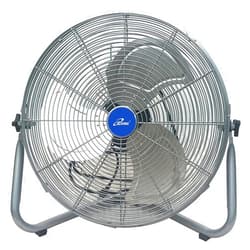 iLIVING 20 Inch 7500 CFM Turbo High Velocity Floor Fan, 3-Speed Heavy Duty Metal Fan for Office, Commercial, Workstation, Greenhouse, Garage, Warehouse, Shop Attic Use, Silver, UL Listed