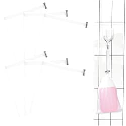 Sliverdew 6 PCS Exfoliating Mesh Soap Pouch Soft Soap Bag with Drawstring for Shower Double Layer Thicken Foam Net Bubble Foam Net Soap Sack Saver Pouch, White