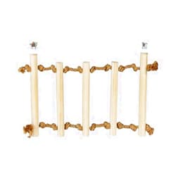 Leefasy 2X Parrot Hamster Climbing Ladder Climbing Rope Ladder Shelf Wooden Bird Perch Stand Toy Parrot Ladder Bird Ladder for Lovebirds