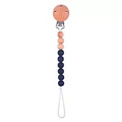 LEAQU Pacifier Chain Food Grade Daily Use Infant Pacifier Chain Clip Decorative Beads Black