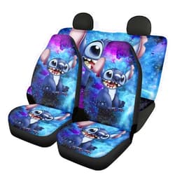 NEVAY Cartoon Car Seat Covers Full Set - Universal Fit, Anime Automotive Low Back Seat Cover, Split Bench Rear Seat, Washable for SUV, Sedan(Color: B)