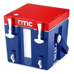 RTIC Halftime Water Cooler Portable Carrier Container, Drink Beverage Dispenser, Stackable with 2 Taps, Bottleless, BPA-Free, for Sports, Camping, BBQ, Parties, Picnic, & More, Patriot
