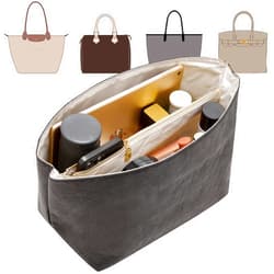 Doxo longchamp Organizer Insert, Bag Organizer Insert for LePliage Tote M, G.oyard PM and Speedy 30, Lightweight Waterproof DupontPaper, Keeps Handbags Shaped & Neat(Black, M)