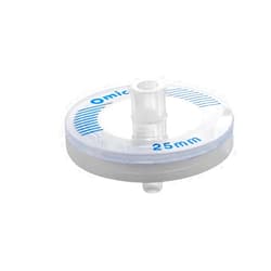 Omicron SFGF225B Glass Fiber Syringe Filter, Non-Sterile, 25 mm, 1.0 µm (Pack of 100)