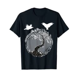 Nordische Mythologie Nordmänner Geschenke Viking Tree of Life Odin's Raven Valhalla Viking T-Shirt