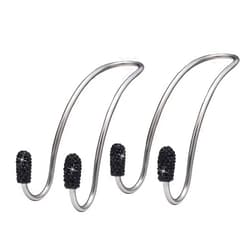 JOJOY LUX 2 Pack Seat Back Organizers,Bling Diamond Universal Organizer Hooks Car Headrest Hangers Hooks, Bag Organizers Rack and Hanger, Strong and Durable Auto Backseat Storage Hooks (Black)