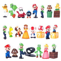 Thcbme 28 Packs Mario Toys Bros Super Mary Princess, Turtle, Mushroom, Orangutan, Action Figures （ 2 Inch ）