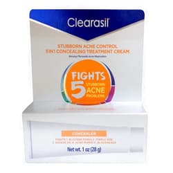 Clearasil Stubborn Acne Control 5in1 Concealing Treatment Cream, 1 oz, Benzoyl Peroxide Acne Medication