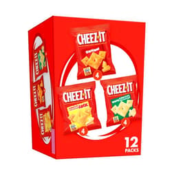 Cheez-It Cheese Crackers, Baked Snack Crackers, Lunch Snacks, Variety Pack, 12.1oz Box (12 Packs)