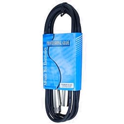 MCSPROAUDIO 10 foot Male to Female XLR microphone cable (Black)