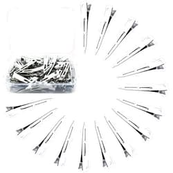 Tenalleys 50 Pcs Silver Metal Duck Bill Hair Clips Single Prong Hair Clips Alligator Curl Clips Women Styling Hair Clips for Hair Coloring, Bows DIY, Hair Extensions, Salon (2.2Inch)