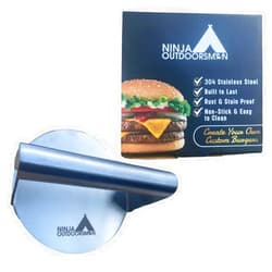Ninja Outdoorsman Smash Burger Press for Griddles - Professional Stainless Steel Patty Maker for Crispy Burgers - Ideal for Camping or Home Cooking - Durable Cooking Tool and Dishwasher Safe - Great Gift