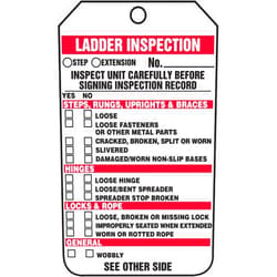 Accuform TRS340PTM RP-Plastic Ladder Status Tag, Legend 