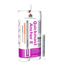 DCP Quickmast Anchor E Concrete Anchoring Epoxy - Two-Part, Dual Cartridge, Fast-Setting Epoxy System for Rebar, Threaded Rods, Crack Repair - Strong Bonding, Durable - 20.2 fl oz.