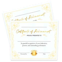 JioJio Chan 25 Gold Certificate of Completion, Training Certificate, Certificate of Completion, Course Completion Certificate Certificate of Achievement Awards and Certificates for School 8x10 Inches