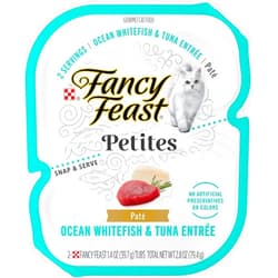 The Drayce Place Fancy Feast Gourmet Grain-Free Meals Wet Cat Food Pate and Gravy Petites 10 Twin Pack Trays, 20 Servings (Ocean Whitefish & Tuna Pate)