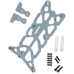 RCMYou RC Aluminum Upper Chassis Upgrades Part for 1/10 Bandit 2wd VXL Rustler 2wd VXL,Aluminum Alloy Upper Chassis Hop Ups,Titanium