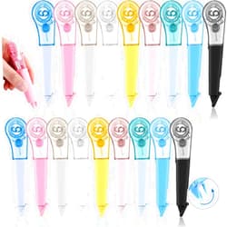 Fuyoooo 18 Pcs Correction Tape 9 Colors Easy to Use Ink Corrector Tape Pens for Instant Correction Shaped Applicator for Office School Supplies 1/5 Inch x 236 Inches
