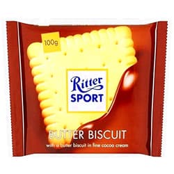 Ritter Sport Butter Biscuit Milk Chocolate 100g - Pack of 2