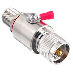 Onelinkmore UHF Coaxial Lightning Arrestor PL259 Lightning Surge Protector Suppressor PL259 UHF Male to SO239 UHF Female Coax Cable Surge Protector for RF,VHF,UHF,CB Radio, HAM Radio Gear, 2-Way Radio,Antennas