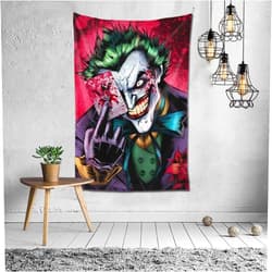Mioolkt Joker Tapestry Wall Hanging Tapestry, HD Pattern Wall Tapestry Home Decor for Bedrooms Living Rooms Dorm Studios Women Men Girls Boys 60 x 40 in