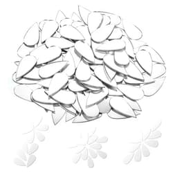 Teaaha 100 PCS Small Mirrors for Crafts, 1 Inch Teardrop Shape Mirror Tiles Silver Mini Mosaic Mirror Pieces Self Adhesive Teardrop Mirror Stickers for DIY Crafts Home Wall Art Disco Balls Crafts Supplies