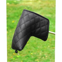 Big Teeth Golf Putter Cover Diamond Shape Lychee Pattern Magnetic Mallet Putter Cover Compatible with Scotty Cameron Taylormade Odyssey Pure White and Black for The Tastefully Discreet