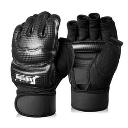 Xinluying Punch Bag Boxing Martial Arts MMA Sparring Grappling Muay Thai Taekwondo Training PU Leather Wrist Wraps Gloves