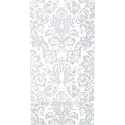Boston International IHR 3-Ply Paper Napkins, 16-Count Guest Size, Silver