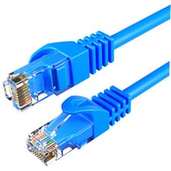 Cables Direct Online Pack of 5 - Cat6 25FT Network Ethernet Patch Cable, 550Mhz Internet Wire, Compatible with PC, Laptop, Modem, Router, TVs, Printer Cord, Consoles for Home and Office, Blue