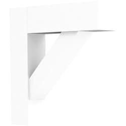 Ekena Millwork BKTP03X16X16TRA05 Standard Traditional Architectural Grade with Block Ends PVC Brackets, 3