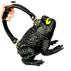 Windy Willow Black Toad Bag Purse Satchel Handbag Witch Frog Cottagecore Goblincore Dark Gothic Aesthetic