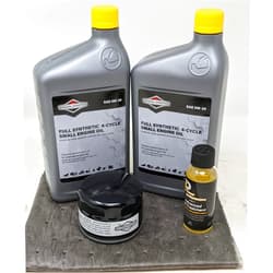 Briggs & Stratton 5W-30 (2 Quarts) Full Synthetic Engine Oil Change Kit with 492932s Filter and Fuel Treatment