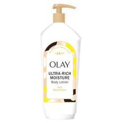 Olay Ultra Rich Moisture Hydrating Body Lotion for Women, Absorbs Instantly, Formulated with Vitamin B3 Complex, Shea Butter Scent, 18 fl oz