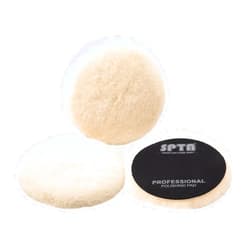 SPTA Wool Buffing Polishing Pads, 3Pcs 6 Inch (150mm) Wool Cutting Pad, Wool Compounding Pad, Wool Buffing and Polishing Pads Wool Buffing Wheel for 6 Inch Car Polisher Compounding, Polishing, Buffing