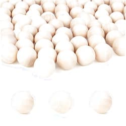 Tenalleys Unfinished Natural Wood Balls Wooden Spheres, Hardwood Balls Wooden Round Balls for DIY Craft Projects Jewelry Making Arts Design (50 Pcs, 25mm)
