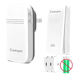 CANWUPON Wireless Doorbell - Self-Powered Door Bells No Battery Required for Home, Push Button Plug-through Waterproof Cordless Door Chime, up to 1300ft Range with 38 Ringtone, 120dB Extra Loud Doorbells