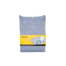 Cricut Men's T-Shirt Blank, Round Neck Grey, XXL