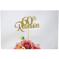 Bella Party 60th Reunion Table centerpiece sticks, 60th High School Reunion Party Table, 60th Reunion prop, Glitter Class Reunion cutouts, 60th, class of 1964