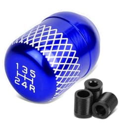DNA MOTORING Universal Type R Style Aluminum Manual 5-Speed Shift Knob,Blue Coated, SK-5S-T1-BL