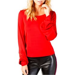 I.N.C. International Concepts INC Women's Blouse Cherry Bright Balloon Sleeve Scoop Neck Red XL