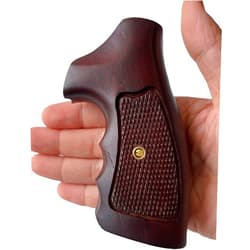 Generic BMPL Hardwood Grips Compatible Replacement for Rossi, Small Frame Square Butt Revolver Grips Checkered Handmade Handcraft Handgun #R003