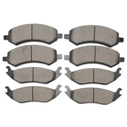 CCTECHMASS 8pcs Ceramic Front Rear Brake Pads for 2007-2009 Chrysler Aspen/Dodge Durango, 2006-2010 Dodge Ram 1500, 2011-2018 Ram 1500, 2019-2022 Ram 1500 Classic -Low Noise & Dust