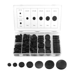 XINGYHENG 170Pcs 7 Sizes Rubber Grommet Kit Electrical Wire Gasket Solid Hole Plugs Assortment Set for Plumbing Automotive General Repair