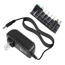 AlloverPower Universal AC DC 5V 1A 2A/2000mA Power Supply Cord Adapter Charger with 8 Variable Plug Tips (Include 5.5mm / 3.5mm / Mini USB/Micro USB / 4.7mm Switching Connector)