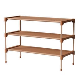 Kitsure Shoe Rack - Premium Non-Woven Shoe Rack Shelf, Shoe Organizer for Closet, Entryway, Garage & Corridor, Sturdy & Durable Long Stackable Shoe Shelves, X-Large, Brown